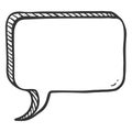 Vector Single Sketch Comics Speech Bubble. Comix Balloon Royalty Free Stock Photo