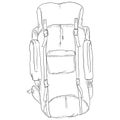 Vector Single Sketch Hiking Backpack.