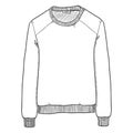 Vector Sketch Illustration - Basic Sweat Shirt Royalty Free Stock Photo
