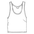 Vector Single Sketch Illustration - Singlet Shirt Royalty Free Stock Photo