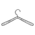 Vector Single Sketch Wardrobe Shoulder Hanger