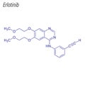 Vector Skeletal formula of Erlotinib. Drug chemical molecule