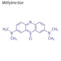 Vector Skeletal formula of Methylene blue. Drug chemical molecul