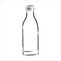 Vector of Sketch Bottles. Vector of Sketch Bottles. glass bottle, vector sketch illustration