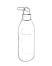 Vector sketch bottles of hair spray