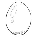 Vector Sketch Chicken Egg