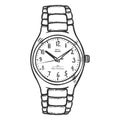 Vector Sketch Classic Mens Wrist Watch