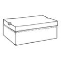 Vector Sketch Closed Shoes Box