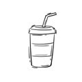 Vector sketch doodle illustration food and drink