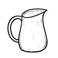 Vector sketch of doodle jug