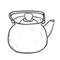 Vector sketch of doodle kettle