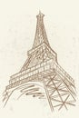 Vector sketch of Eifel tower.