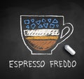 Vector sketch of Espresso Freddo coffee Royalty Free Stock Photo