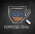Vector sketch of Espresso-Tonic coffee