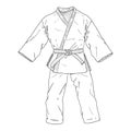 Vector Sketch Gi. Karate Kimono Illustration