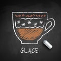 Vector sketch of Glace coffee