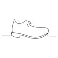 Vector sketch hand drawn continuous single line art illustration shoe use for logo poster and background and minimal