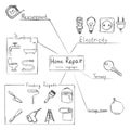 Vector Sketch Home Repair Infographic