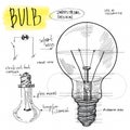 Vector sketch illustration - light bulb