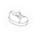 Vector Sketch Illustration, Pair of Skaters Shoes Royalty Free Stock Photo