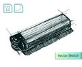 Vector sketch of lighter. Hand drawn illustration for your design Royalty Free Stock Photo