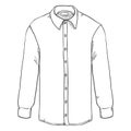 Vector Sketch Long-sleeve Classic Men Shirt