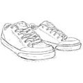 Vector Sketch Skaters Shoes