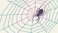 Spider Spinning Web Vector Sketch, vector design Generative AI Royalty Free Stock Photo