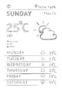 Vector Sketch Weather Infographic