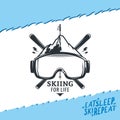 Vector skiing logo