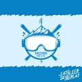Vector skiing logo
