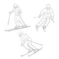 Vector skiing men