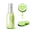 Vector skin care cucumber moisturizer template 3d