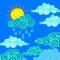 Vector sky weather background climate nature rain