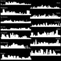 Vector skyline of USA biggest cities