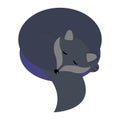 Vector sleeping little wolf