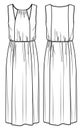 Vector sleeveless maxi dress