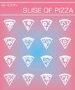 Vector Slice of pizza icon set