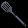 Vector slotted kitchen spoon