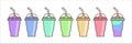 Vector slush drink isolated icon.