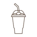 Vector slush drink isolated icon. Cartoon ice cup