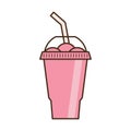 Vector slush drink isolated icon.