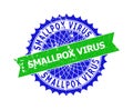 SMALLPOX VIRUS Bicolor Rosette Distress Watermark