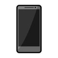 Vector of smartphone grey color with shadow tone. EPS8 .