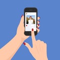 Instagram app concept Royalty Free Stock Photo