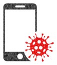 Vector Smartphone Virus Polygonal Icon