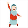 Vector - smiling muslim girl