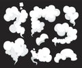 Vector smoke set special effects template. Royalty Free Stock Photo