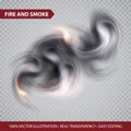 Vector Smoke on transparence background. Vector illustration Royalty Free Stock Photo