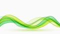 Vector smooth green wave background Wave flow background